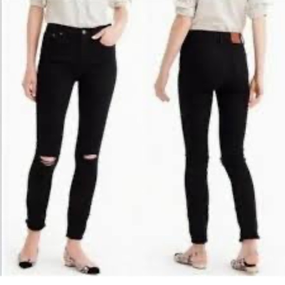 NWT J. Crew Lookout High Rise Skinny Jean with holes on knees - Picture 9 of 10